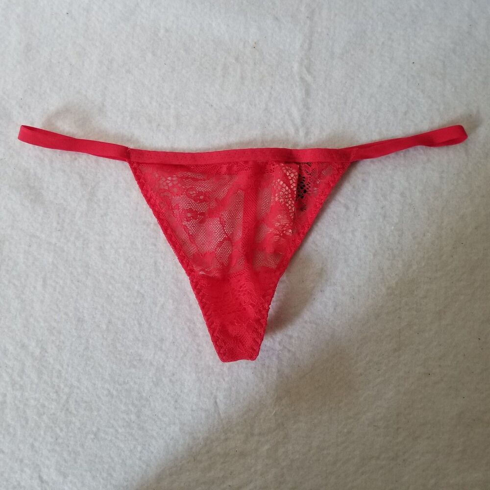 Jessica Simpson Panties Women's Red Lace Tong Panty Size Medium